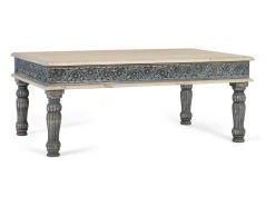 Online Base de mesa em madeira manguier com base em fer fabriquée à la main Mesa De Centro