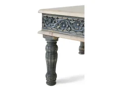 Online Base de mesa em madeira manguier com base em fer fabriquée à la main Mesa De Centro