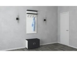 Bengaleiro Como, Antracite/Branco, L 66 cm^