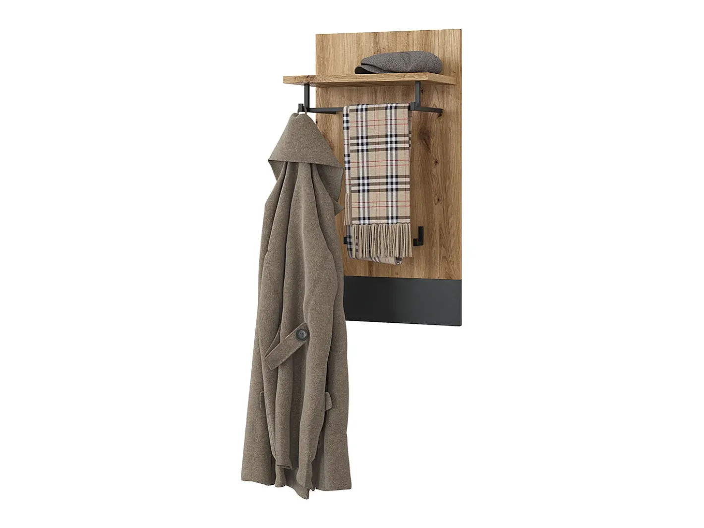 Bengaleiro de parede antracite 44x25.6x83 selena*Vicco Discount