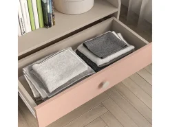 Petits-Meubles Biblioteca*Biblioteca 1 gaveta Alycia - rosa coral - efeito madeira 90cm Bege