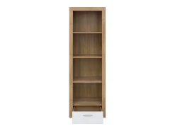 Biblioteca 1 gaveta Nora branco e madeira 192cm*Petits-Meubles New