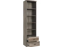 Petits-Meubles Biblioteca*Biblioteca 2 gavetas Abel madeira e 205cm Cinzento