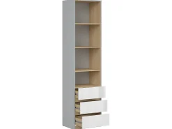 Biblioteca 3 gavetas Pop e branco 200cm^Petits-Meubles Sale