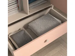 Biblioteca 1 porta 1 gaveta Alycia - rosa coral - efeito madeira 132cm*Petits-Meubles Online