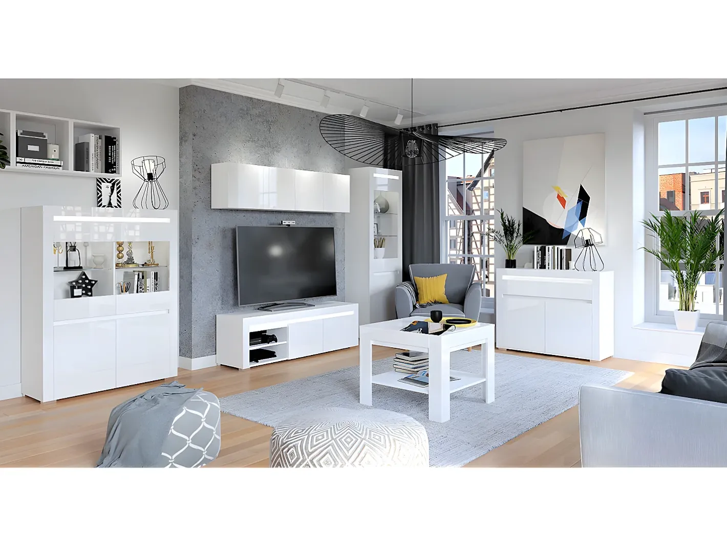 Petits-Meubles Biblioteca*Biblioteca 1 porta Kasla 195cm Branco