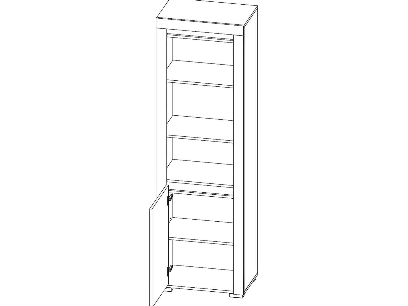 Petits-Meubles Biblioteca*Biblioteca 1 porta Kasla 195cm Branco
