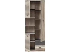 Online Biblioteca 3 portas 2 gavetas Abel madeira e 205cm Biblioteca
