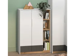 Sale Biblioteca 2 portas 1 gaveta Ronan 140cm Biblioteca