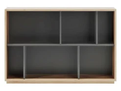 Herdasa Biblioteca*Biblioteca 2 prateleiras - A80cm x C119cm x P32cm carvalho e antracite - Nack Cinzento claro