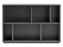Biblioteca 2 prateleiras - A80cm x C119cm x P32cm antracite - Nack^Herdasa Sale