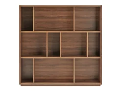 Biblioteca 3 prateleiras - A117cm x C119cm x P32cm nogueira - Nack^Herdasa Online