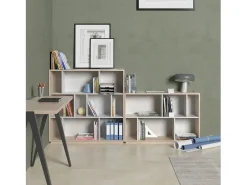 Best Biblioteca 2 prateleiras - A80cm x C119cm x P32cm carvalho e branco - Nack Biblioteca