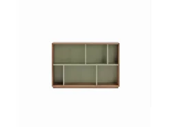 Biblioteca 2 prateleiras - A80cm x C119cm x P32cm nogueira e - Nack*Herdasa Hot
