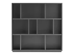 Biblioteca 3 prateleiras - A117cm x C119cm x P32cm antracite - Nack*Herdasa Hot