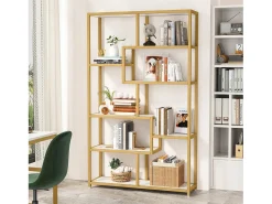 Biblioteca de 8 andares, 100 x 30 x 180 cm Estante independente, estante sobre pés Estantes de armazenamento decorativas*Tribesigns Discount