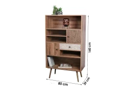 Bibliothèque ALTA coloris chêne clair avec 2 portes et 1 tiroir – Design scandinave et rangement pratique*Meublorama Sale