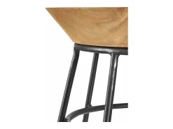 Loft24 Mesa De Apoio*Blair | Mesa de apoio com 1 gaveta em branco - Moldura dourada Castanho
