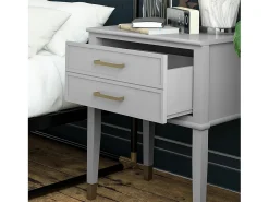 Blair | Mesa de apoio com 1 gaveta em preto - moldura dourada*Dorel Home Discount