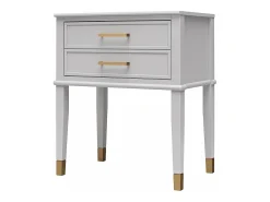 Blair | Mesa de apoio com 1 gaveta em preto - moldura dourada*Dorel Home Discount