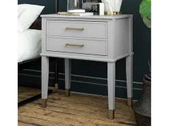 Blair | Mesa de apoio com 1 gaveta em preto - moldura dourada*Dorel Home Discount