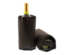 Acessório Vinho E Bar*Bolsa refrigeradora Fresh com folha anti-gotejamento para garrafas de vinho e champanhe Preto