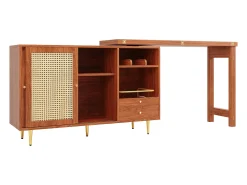 Buffet, Móveis de Bar Rotativo Extensível - MDF - Com Armazenamento Diversos -^ModernLuxe New