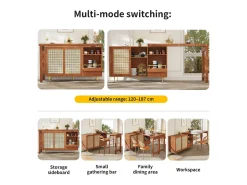 Buffet, Móveis de Bar Rotativo Extensível - MDF - Com Armazenamento Diversos -^ModernLuxe New