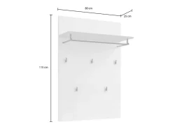 Cabide Dballotour, cabide, cabide multiusos, cabide de parede, fabricado em Itália, 80x25h115 cm, brilhante e antracite*Dmora Best
