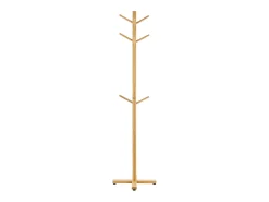 Helloshop26 Cabide De Pé*Cabide de pé Jämsä com 12 ganchos de bambu 03_0008183 Castanho