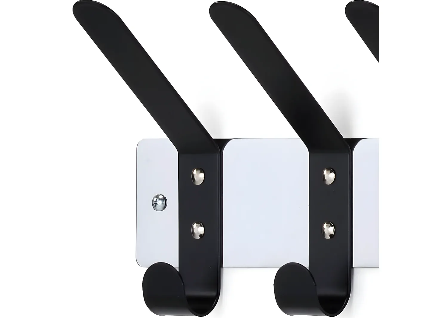 Cabide de parede - metal - prata e preto - JERINA^Casa Vital Outlet