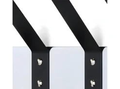 Cabide de parede - metal - prata e preto - JERINA^Casa Vital Outlet