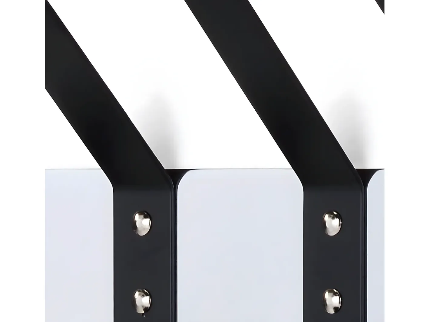 Cabide de parede - metal - prata e preto - JERINA^Casa Vital Outlet