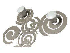 Hot Cabide de parede Orfeo 29x29 cm em ferro fundido com puxadores de madeira - Design moderno e linear com fixação na parede - Fabricado na Itália Cabide De Pé