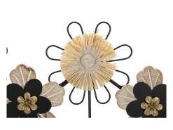 Hot Cabides de Parede Flores 1, Castanho, 61x5,5x30,5 cm, Kendra Home Cabide De Pé
