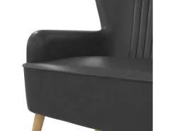Cadeira de acento estofada em tecido escuro*Dorel Home Best