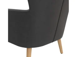 Cadeira de acento estofada em tecido escuro*Dorel Home Best