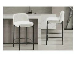 Best Cadeira de balcão ELISE na cor branca, dimensões A91 x L44 x P42 cm, ideal para um balcão moderno. Banco