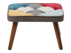 Cadeira de baloiço com apoio para os pés - com padrão de patchwork colorido - Multicolor^ModernLuxe Online