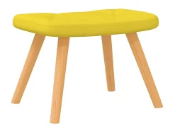 vidaxl Poltrona*Cadeira de baloiço com banco tecido mostarda Amarelo