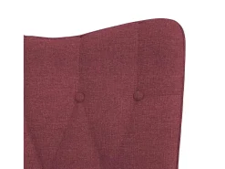 vidaxl Poltrona*Cadeira de baloiço com banco tecido tinto Vermelho