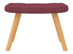 vidaxl Poltrona*Cadeira de baloiço com banco tecido tinto Vermelho