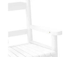 vidaxl Poltrona*Cadeira de baloiço infantil madeira de álamo maciça Branco