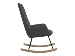 vidaxl Poltrona*Cadeira de baloiço tecido -claro Cinzento