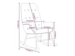 vidaxl Poltrona*Cadeira de baloiço tecido -claro Cinzento