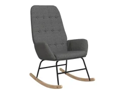 vidaxl Poltrona*Cadeira de baloiço tecido -claro Cinzento