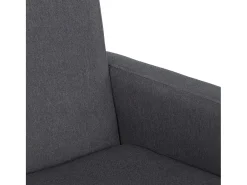 vidaxl Poltrona*Cadeira de baloiço tecido -escuro Cinzento