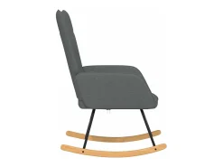 vidaxl Poltrona*Cadeira de baloiço tecido -escuro Cinzento