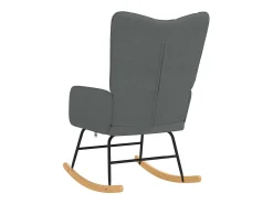 vidaxl Poltrona*Cadeira de baloiço tecido -escuro Cinzento