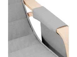 vidaxl Poltrona*Cadeira de baloiço tecido -claro Cinzento